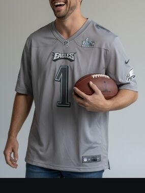 NFL Philadelphia Eagles Gray Men’s Jersey #1